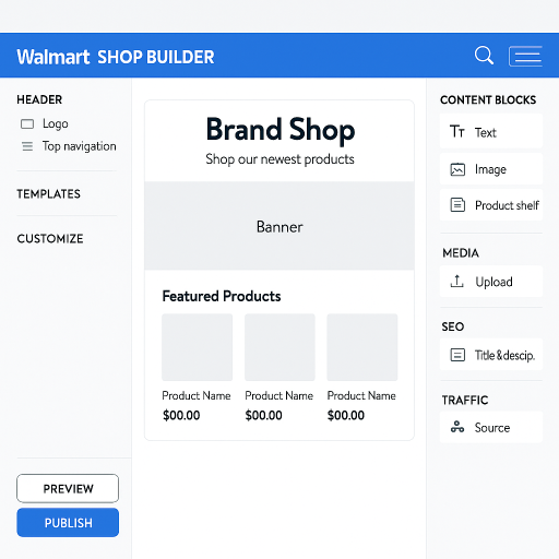 Walmart Shop Builder Interface